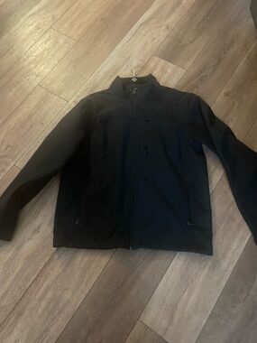 Hawke & Co Black Lightweight Zip-Up Shirt Jacket